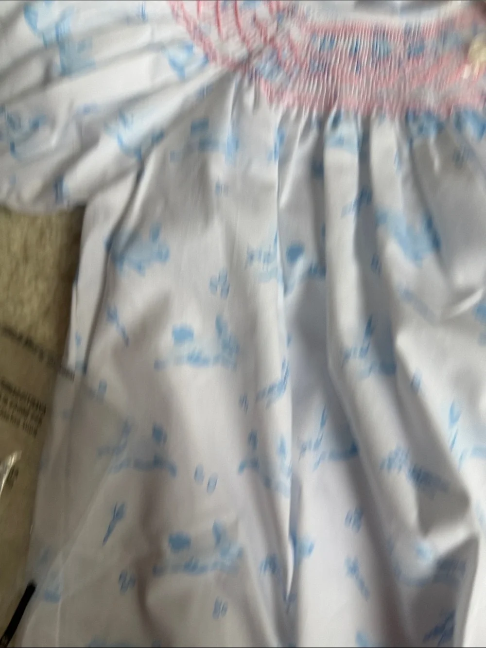 TBBC Smocked Bunny Dress + matching dolly nighty - Picture 3 of 5